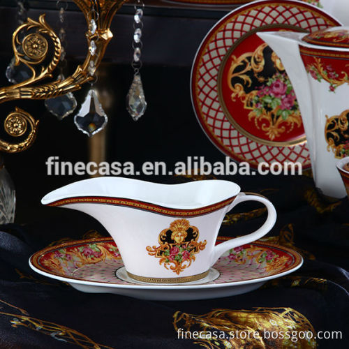 300ML Luxury Fine Bone China Gravy Boat with Saucer of Dream Wedding